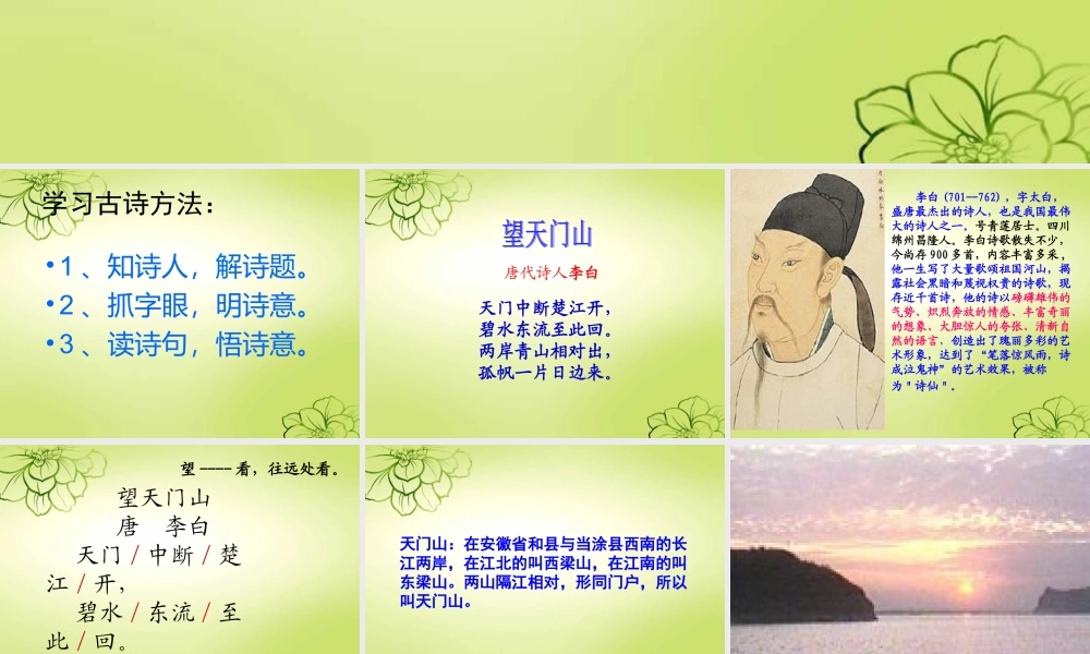 新课标人教版语文三年级上册《21、古诗两首》