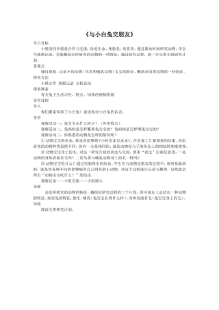 与小白兔交朋友
