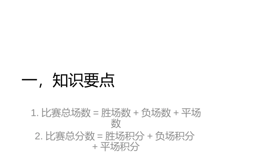 球赛积分运用