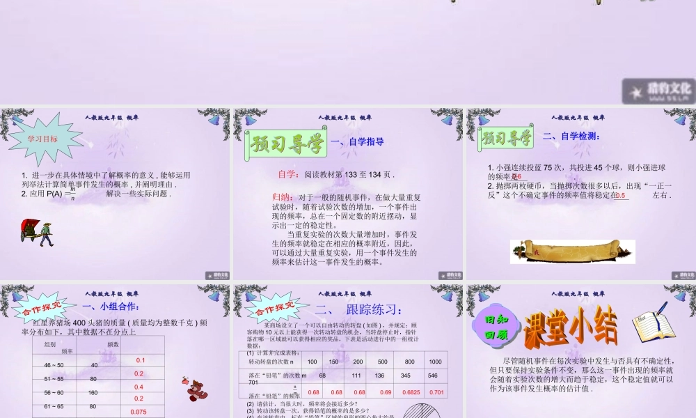 用频率估计概率 