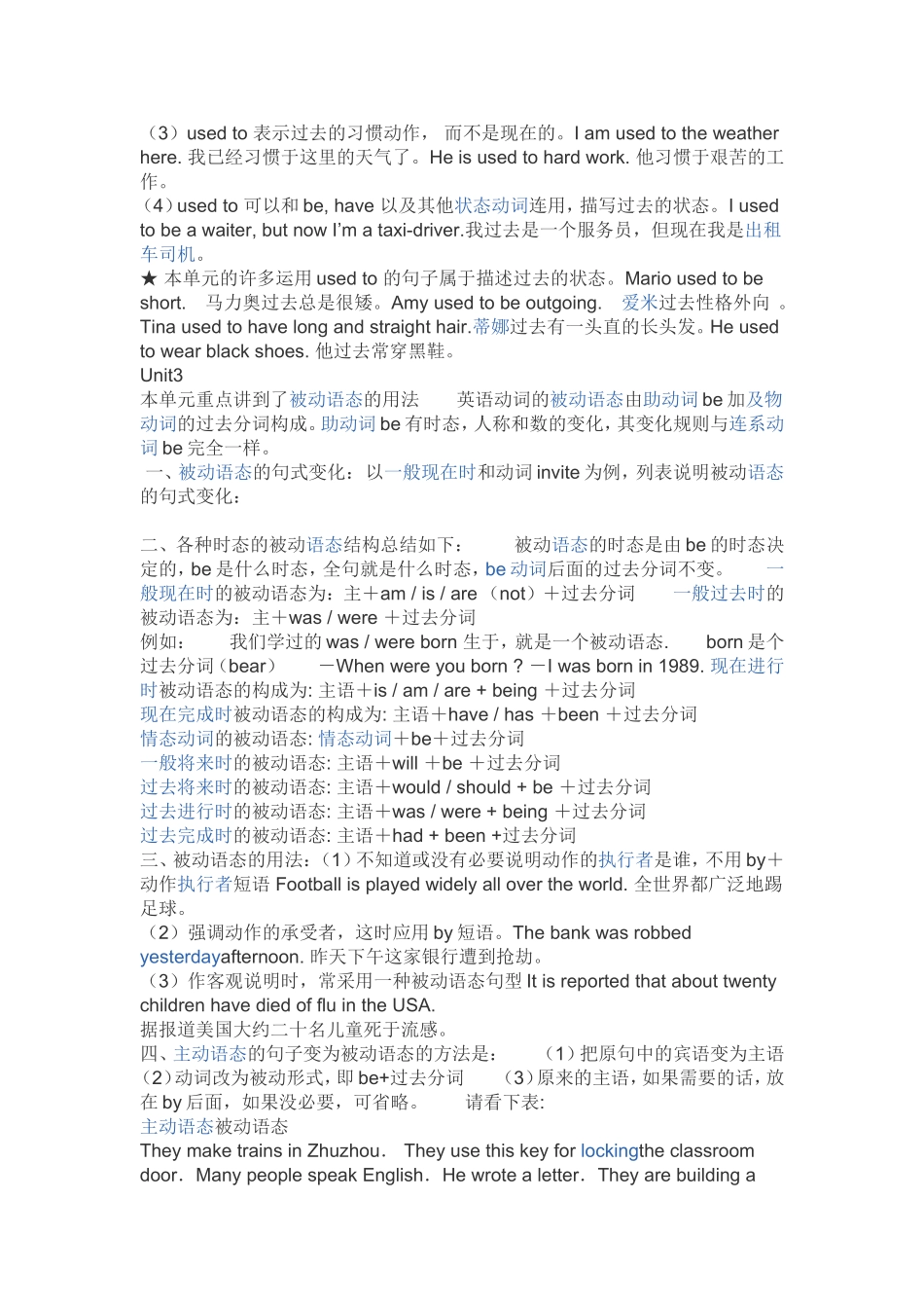 初三语法（Unit1-Unit7）_第2页