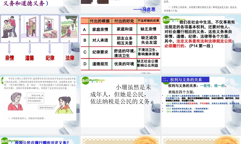 八年级政治下册《公民的义务》课件人教版