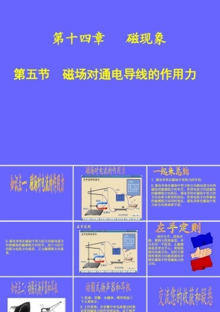 磁场对电流的作用力课件