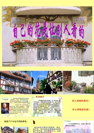 自己的花是开给别人看的