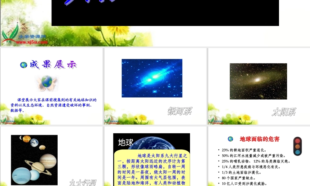 (人教新课标)六年级语文上册课件_只有一个地球_4