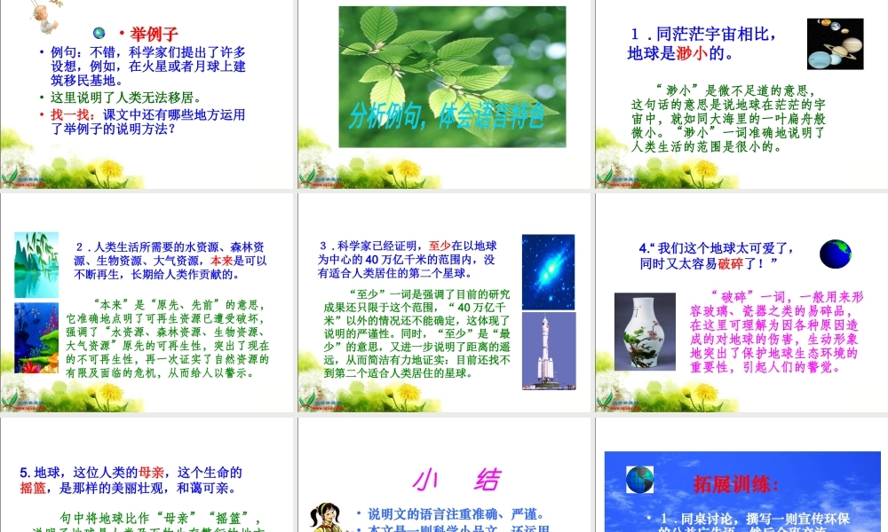 (人教新课标)六年级语文上册课件_只有一个地球_4