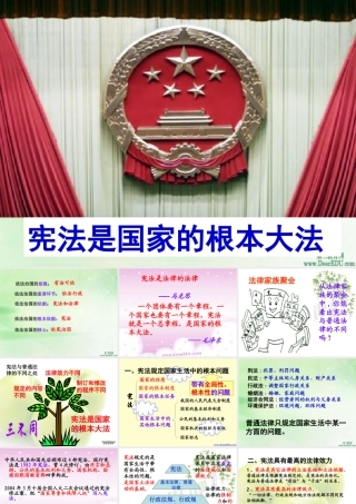 九年级政治宪法是国家的根本大法课件_新课标_人教版