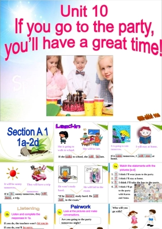 2013最新版新目标英语八年级上Unit_10_If_you_go_to_the_party___you'll_have_a_great_time全单元课件