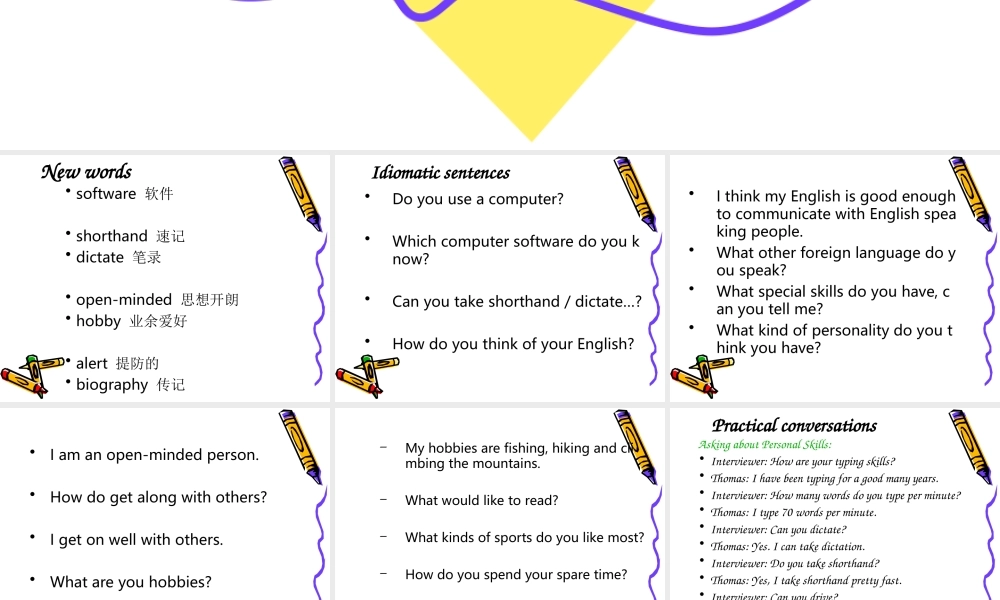 八年级校本口语Lookingforajob2