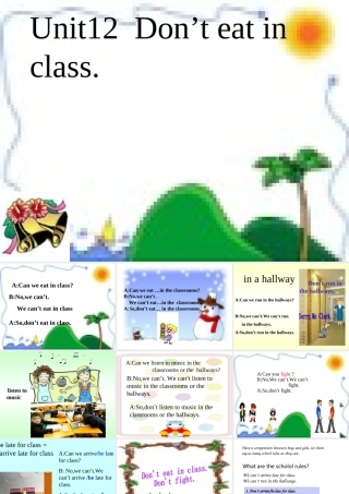 七下英语Unit12Don’teatinclass优质课件7