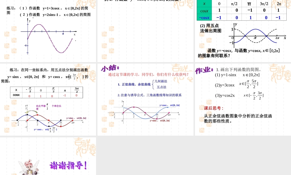 正余弦函数图象