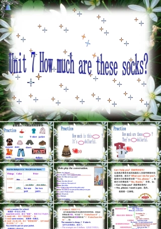 英语：七上Unit7HowmucharethesesocksSectionA第2课时（人教版）