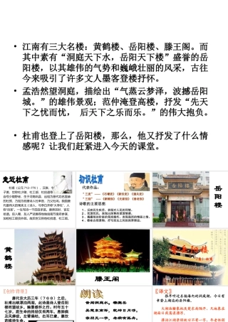 登岳阳楼-课件