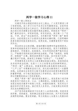两学一做学习心得11
