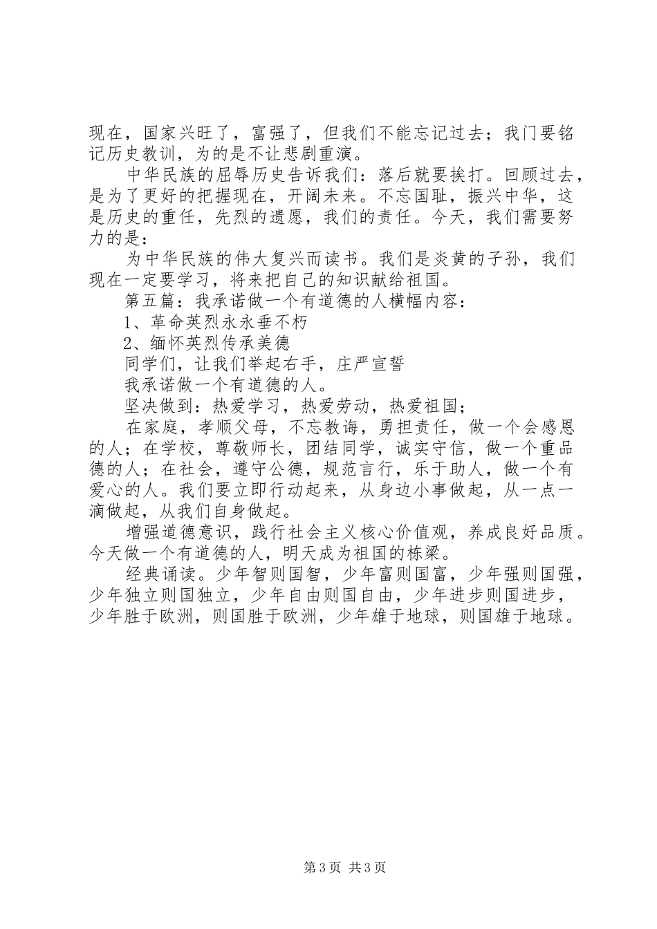 电力人参加我承诺我行动宣誓活动有感_第3页