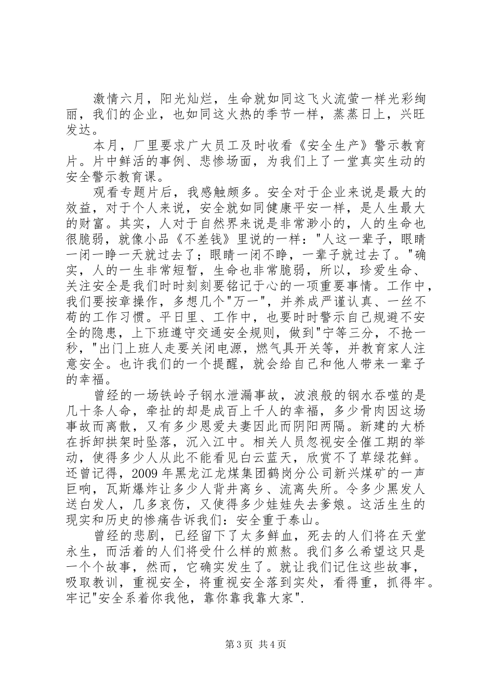 安全生产警示教育片观后感_第3页