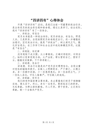 “四讲四有”心得体会