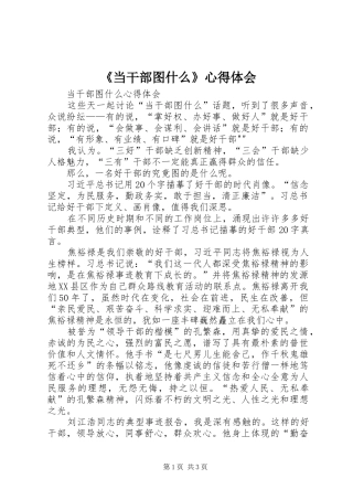《当干部图什么》心得体会_8
