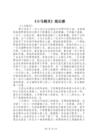 《小马精灵》观后感