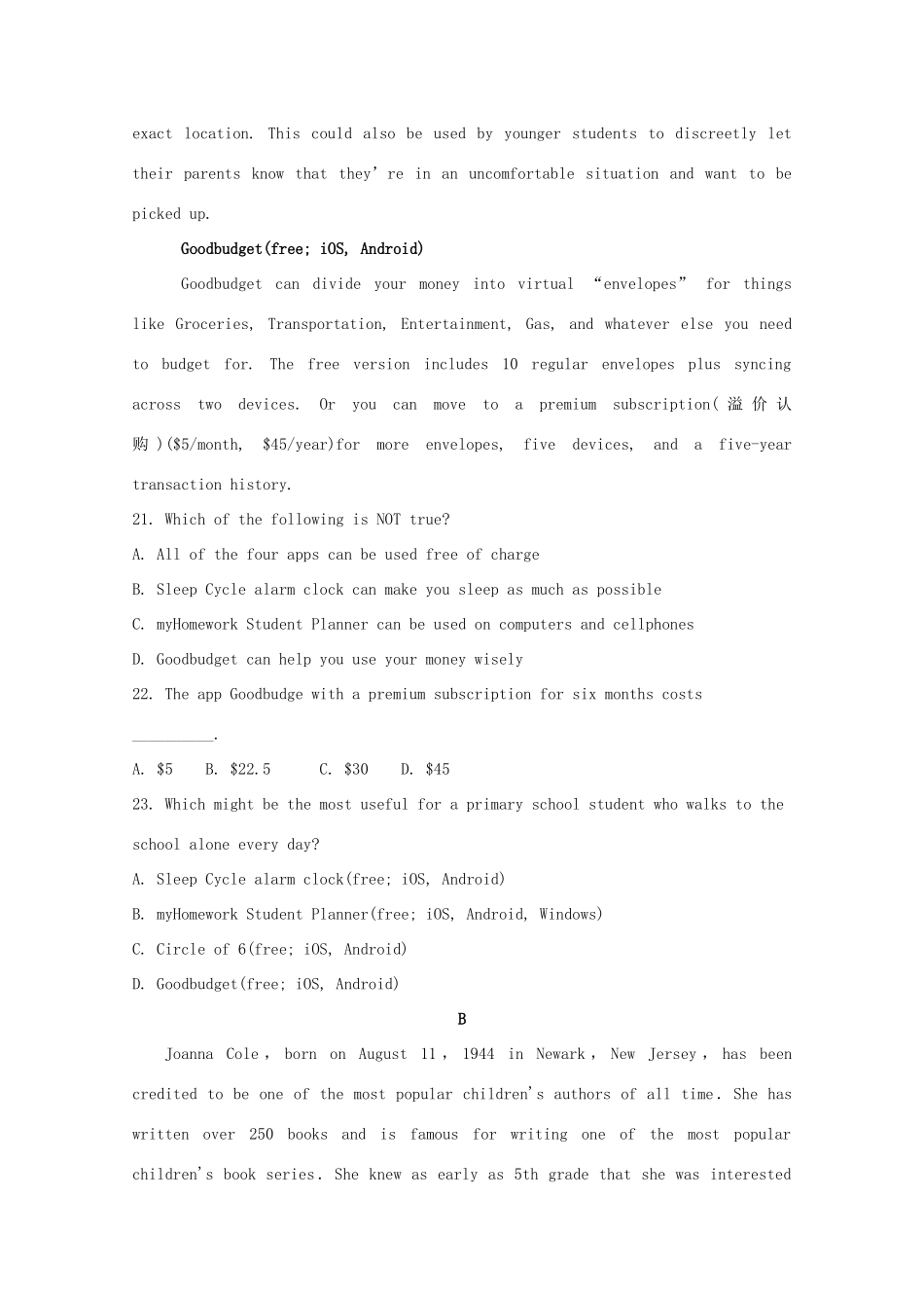 辽宁省六校协作体高三英语上学期期中考试卷_第2页