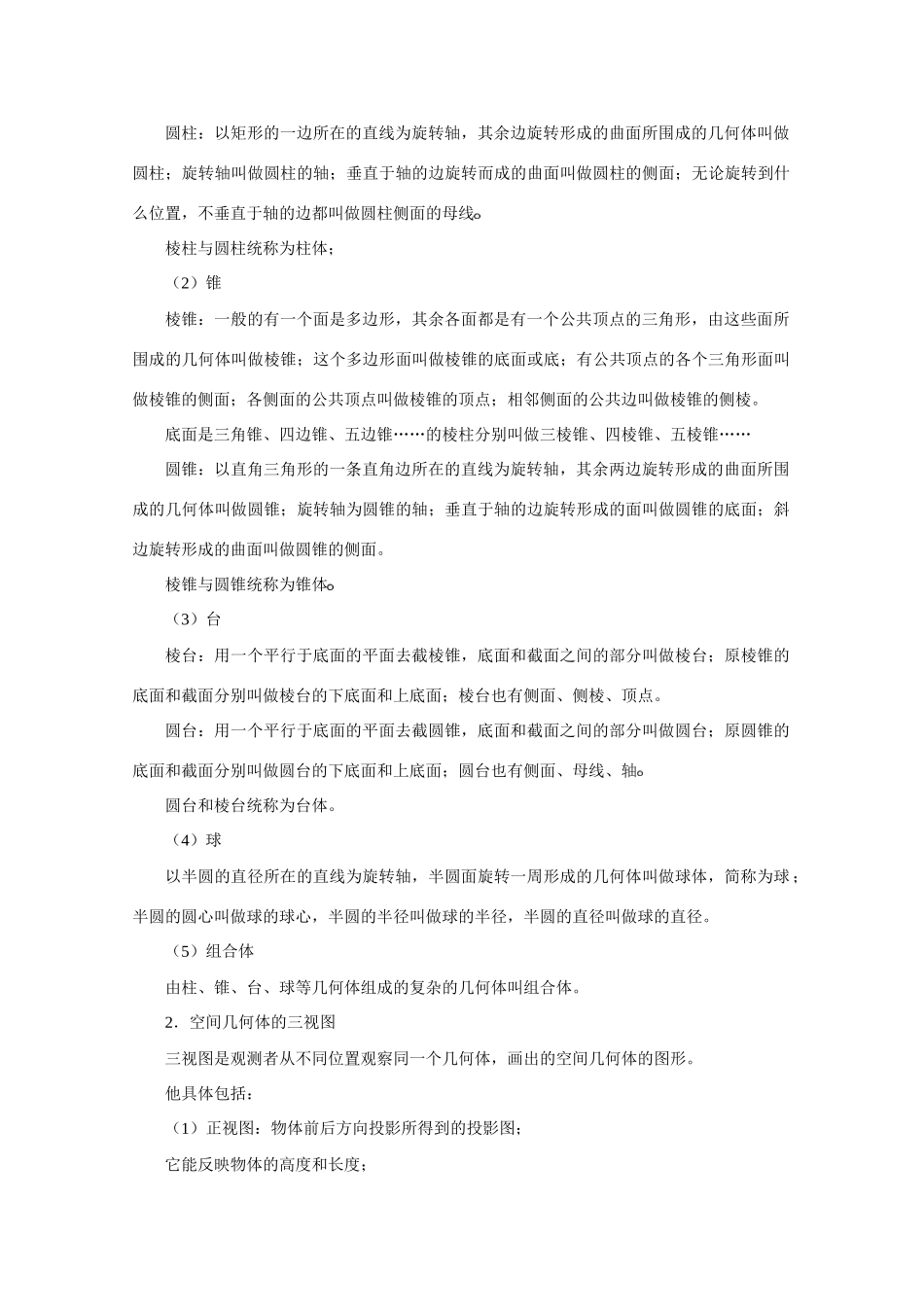 高三数学一轮复习必备精品：空间几何体考试卷_第2页