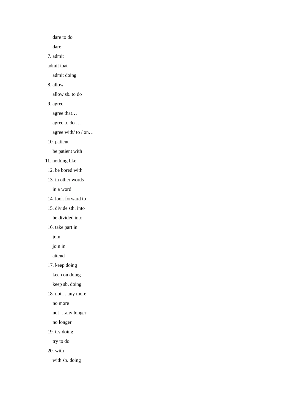 高一英语复 习Book I的词汇、语言点及语法内容外研社考试卷_第2页