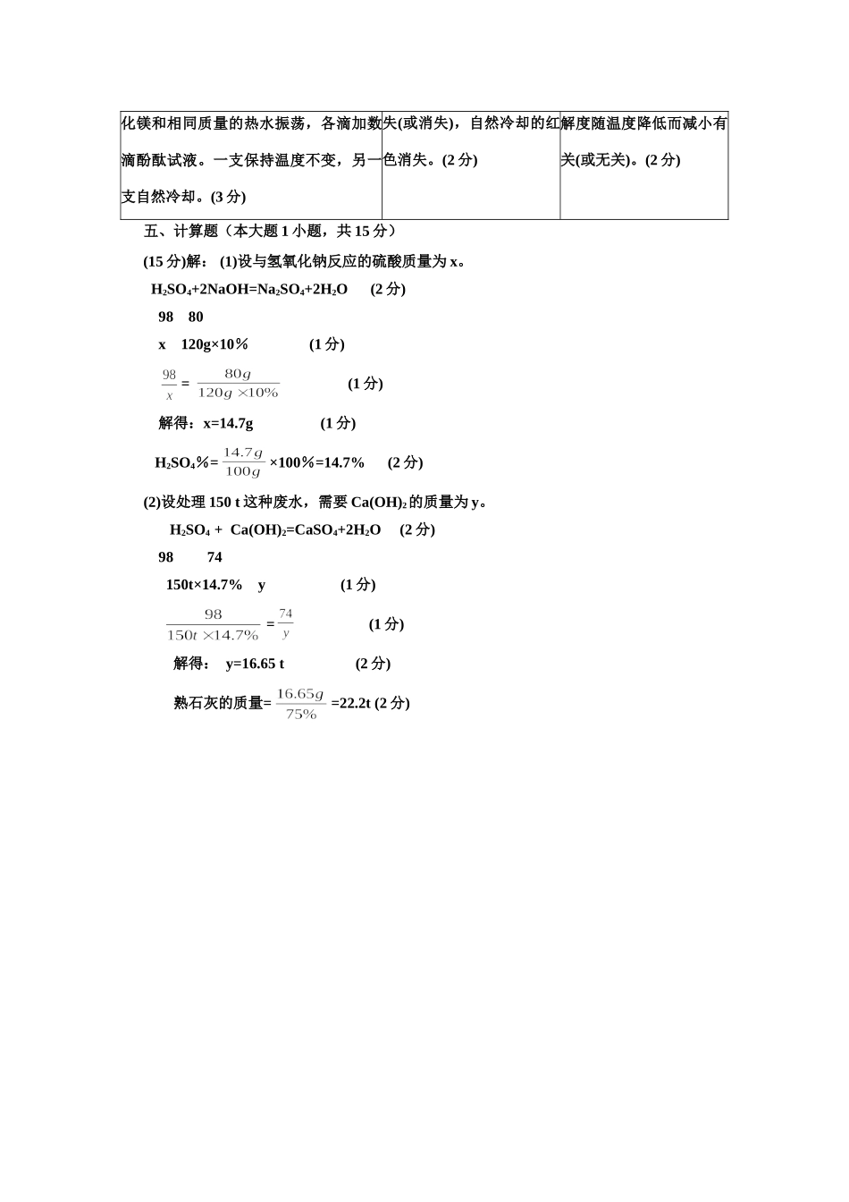 第十单元  常见的酸和碱   检测题答案 九年级化学下册各单元测考试卷及答案人教版_第2页
