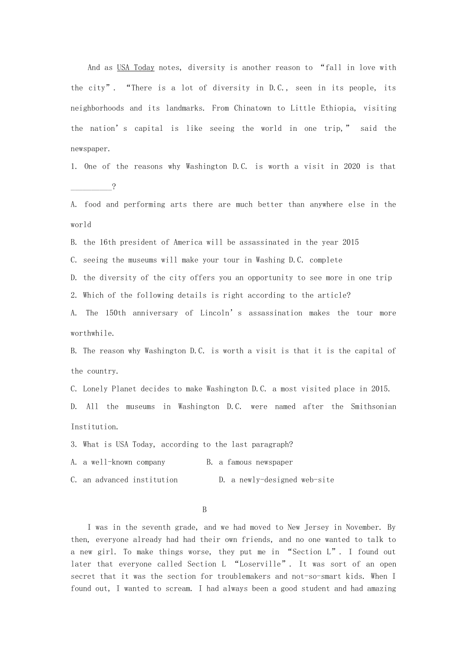 辽宁省辽宁师大附中高一英语12月月考考试卷_第2页