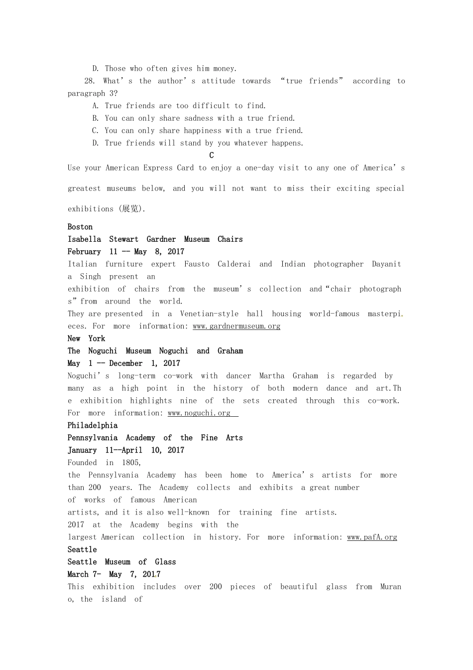 高一英语10月月考考试卷(447 460，无答案)考试卷_第3页