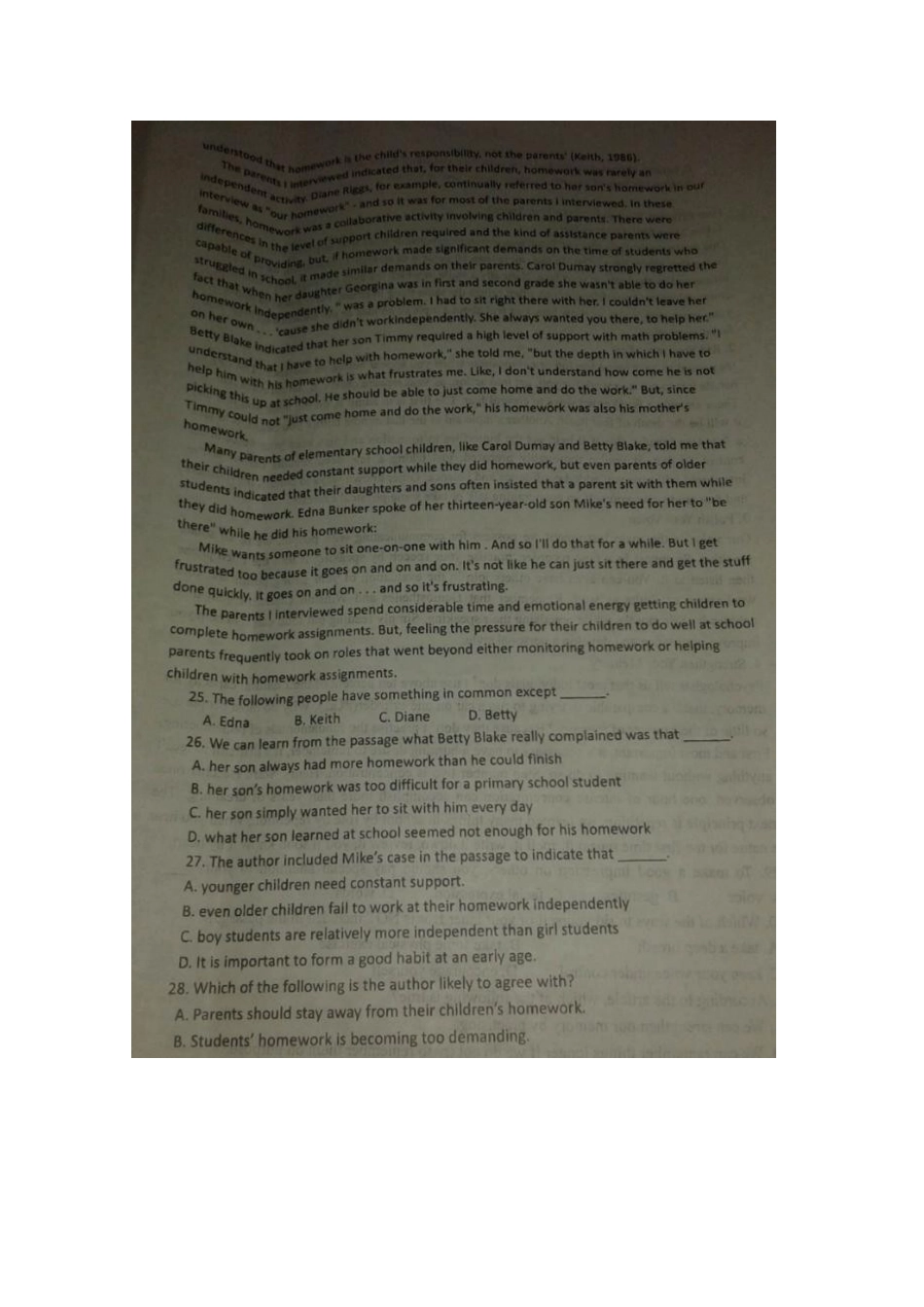 高三英语上学期10月月考考试卷(扫描版，无答案)考试卷_第2页