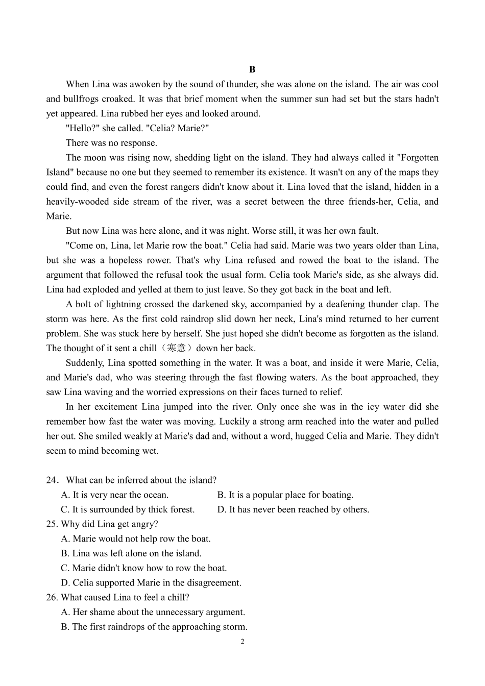 闽粤赣三省十二校高三英语下学期联考考试卷(PDF)考试卷_第2页