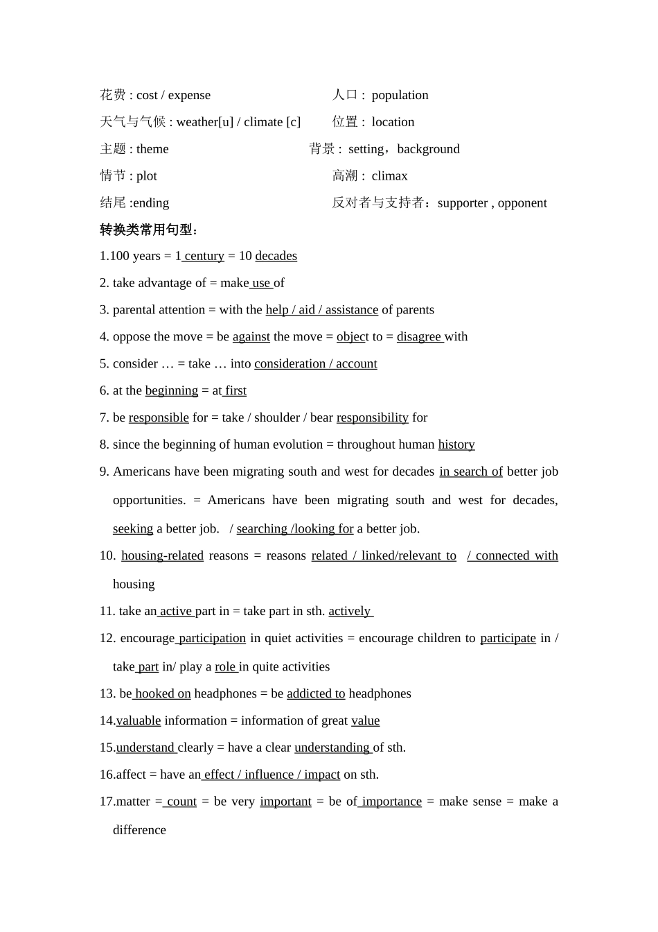 高三英语 任务型阅读常用词汇及词组转换 牛津版考试卷_第2页