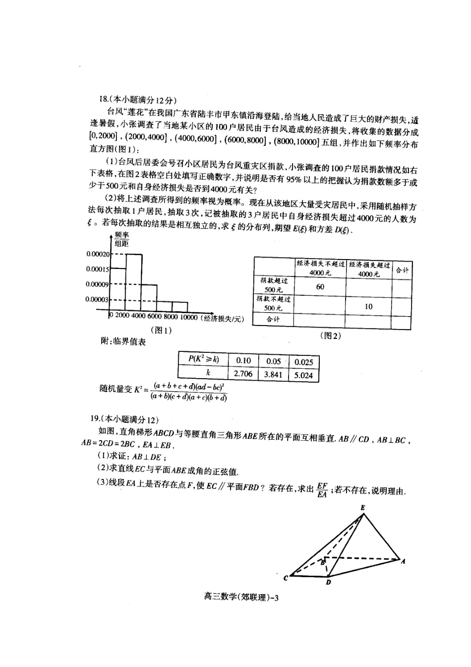 辽宁省沈阳市高三数学上学期期中考试卷 理(扫描版)考试卷_第3页
