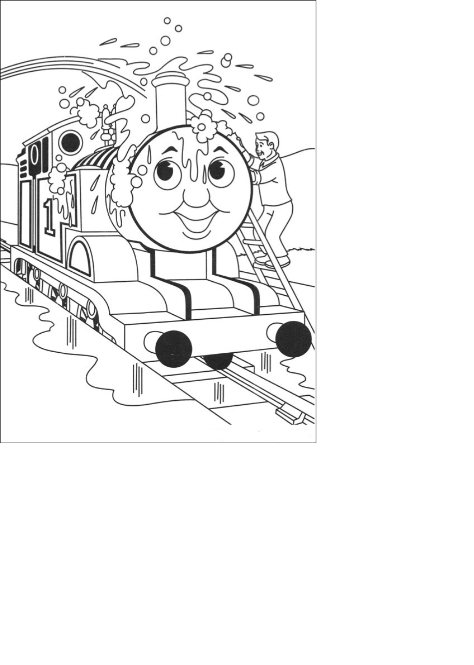 (39张)幼儿涂色画(托马斯火车和朋友篇),打印出来来可以给孩子涂色_第2页