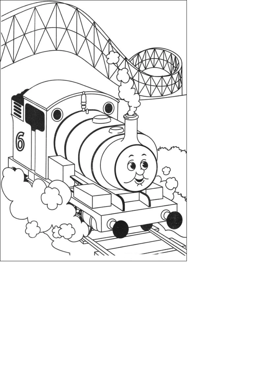 (39张)幼儿涂色画(托马斯火车和朋友篇),打印出来来可以给孩子涂色_第3页