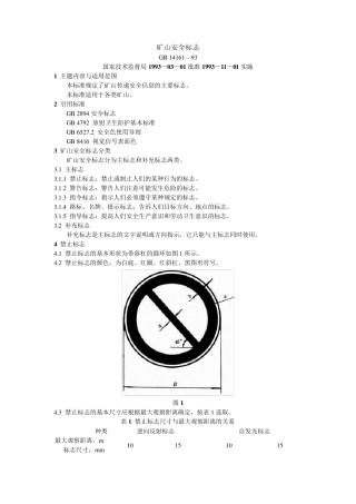 (GB1416193)矿山安全标志