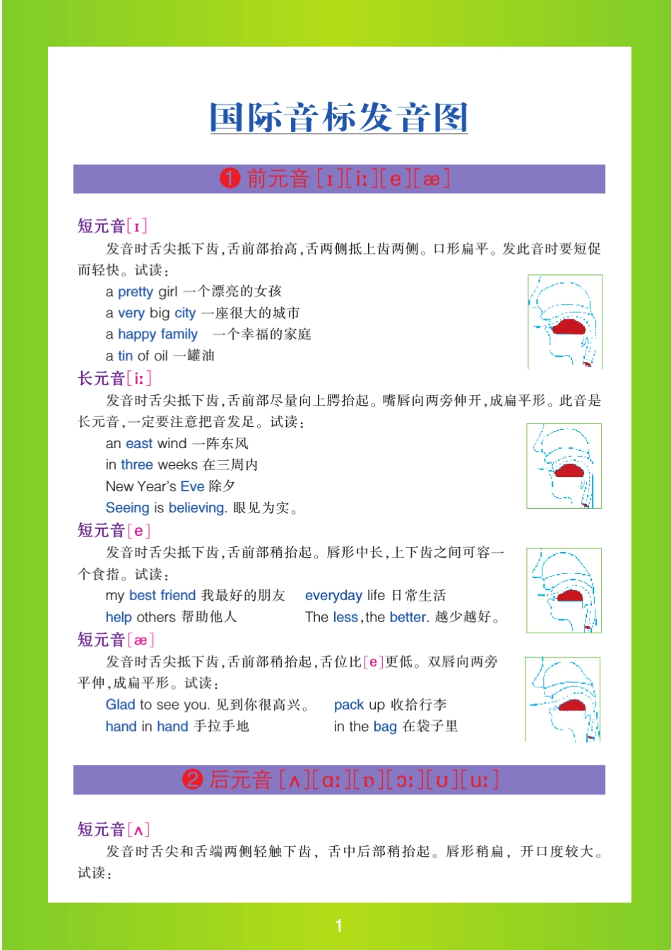 (IPA)国际音标发音示意图_第1页