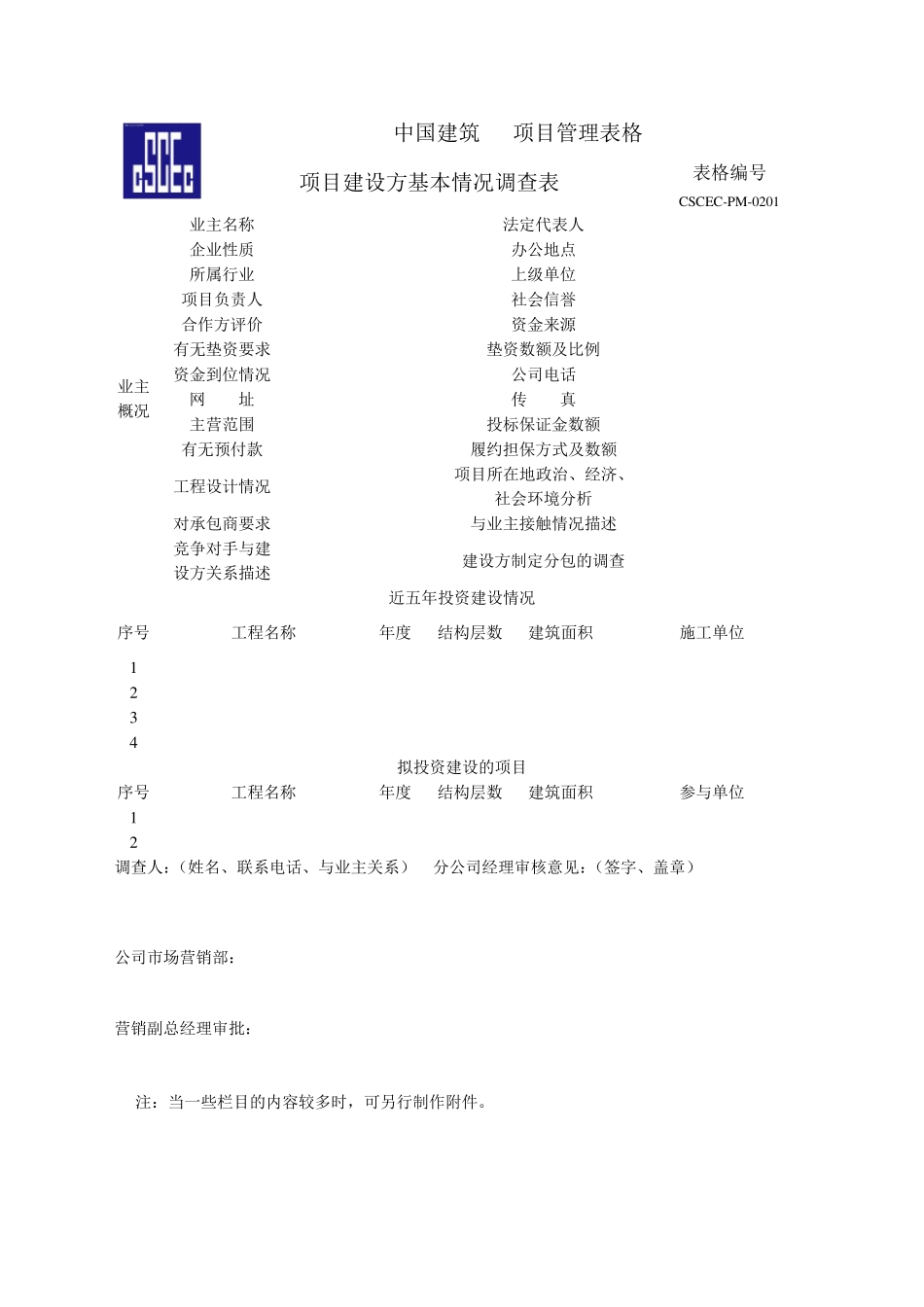 中建招投标流程表及相关表格_第3页