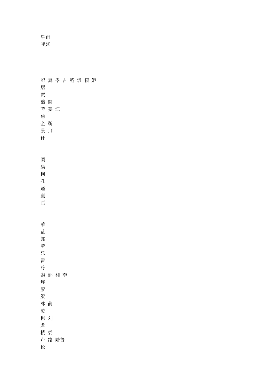 中文(广东话读法)姓氏英文翻译_第3页