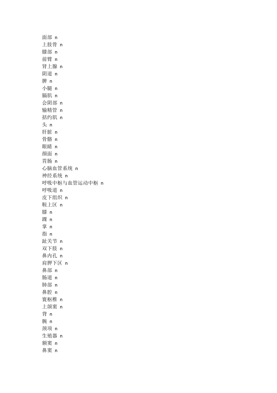 中文身体部位名称_第3页