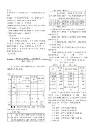 中级会计师考试《财务管理》公式及常用例题集