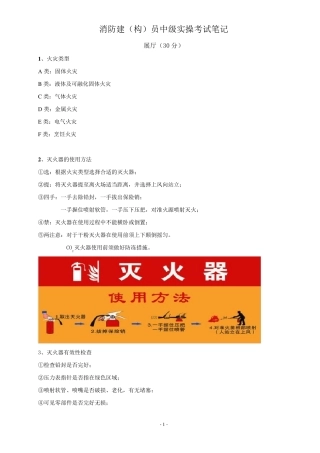 中级消防建(构)员实操考试