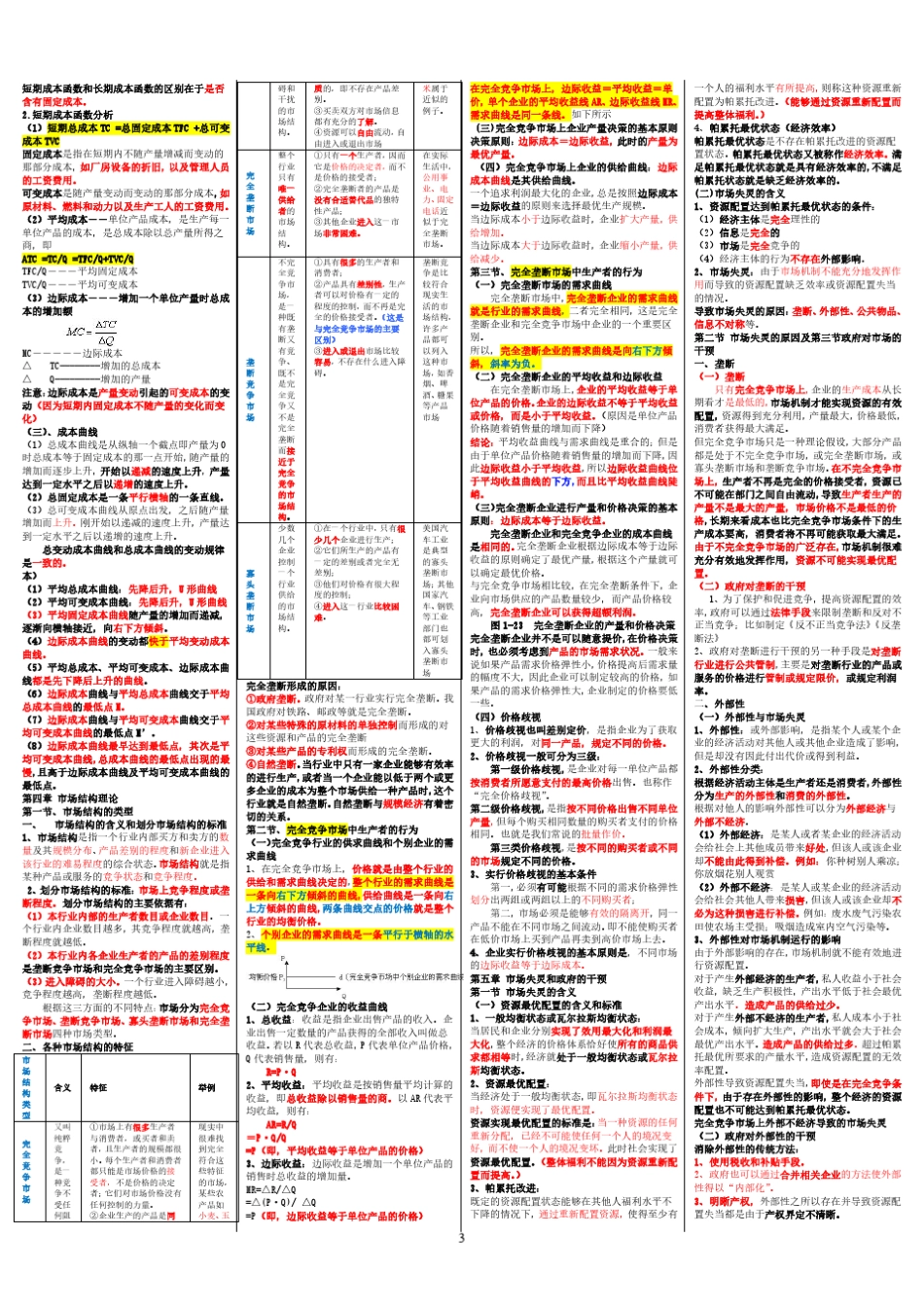 中级经济师经济基础知识点总结_第3页