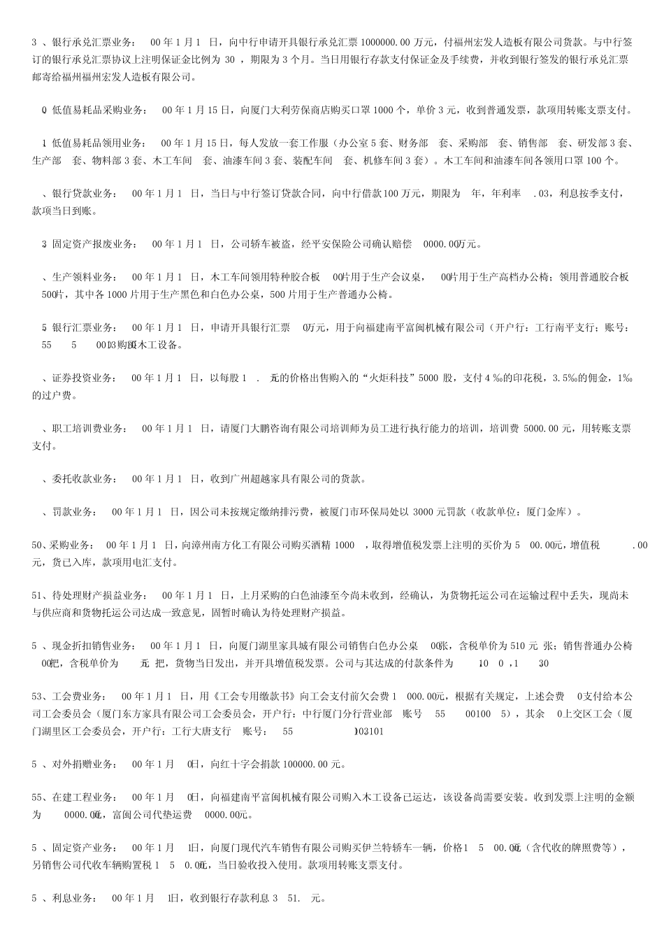 中级财务会计实训业务内容_第3页
