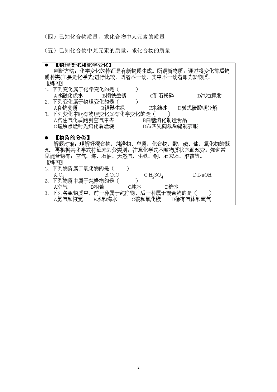 中考化学必考知识点_第2页