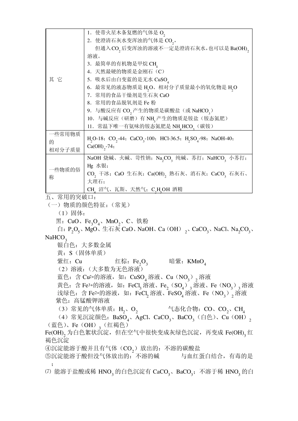 中考化学物质推断题做题技巧_第3页