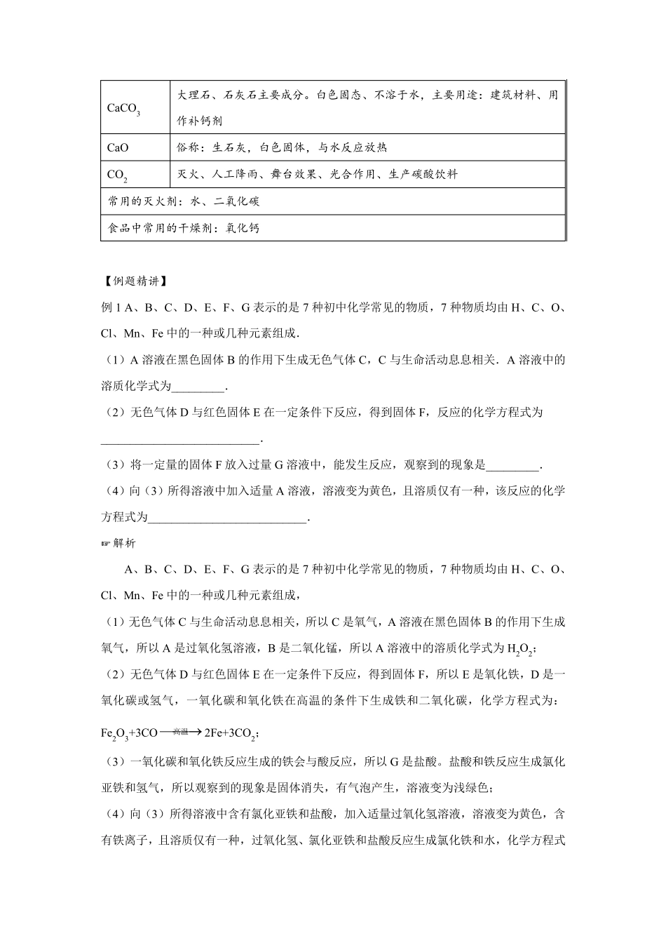 中考化学：物质的推断和转化解题技巧_第3页