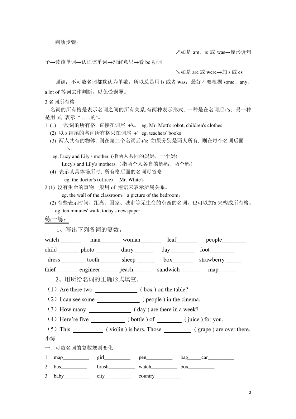 中考名词专项练习题_第2页