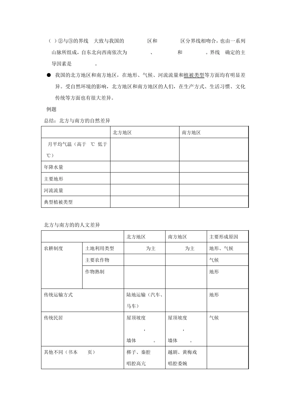 中考地理专题复习中国的地理差异习题及答案_第2页