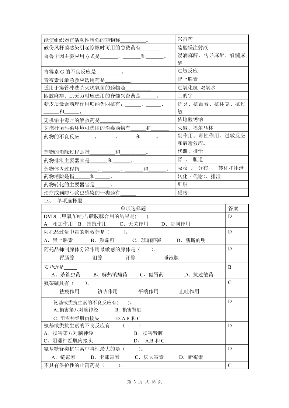 兽医药理学复习思考题2014.06_第3页